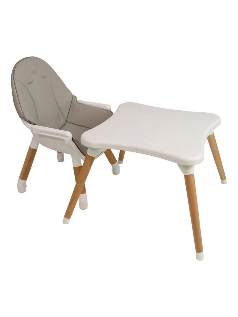 Chaise haute 2 en 1 EVA évolutive – à partir de 6 mois   Gris