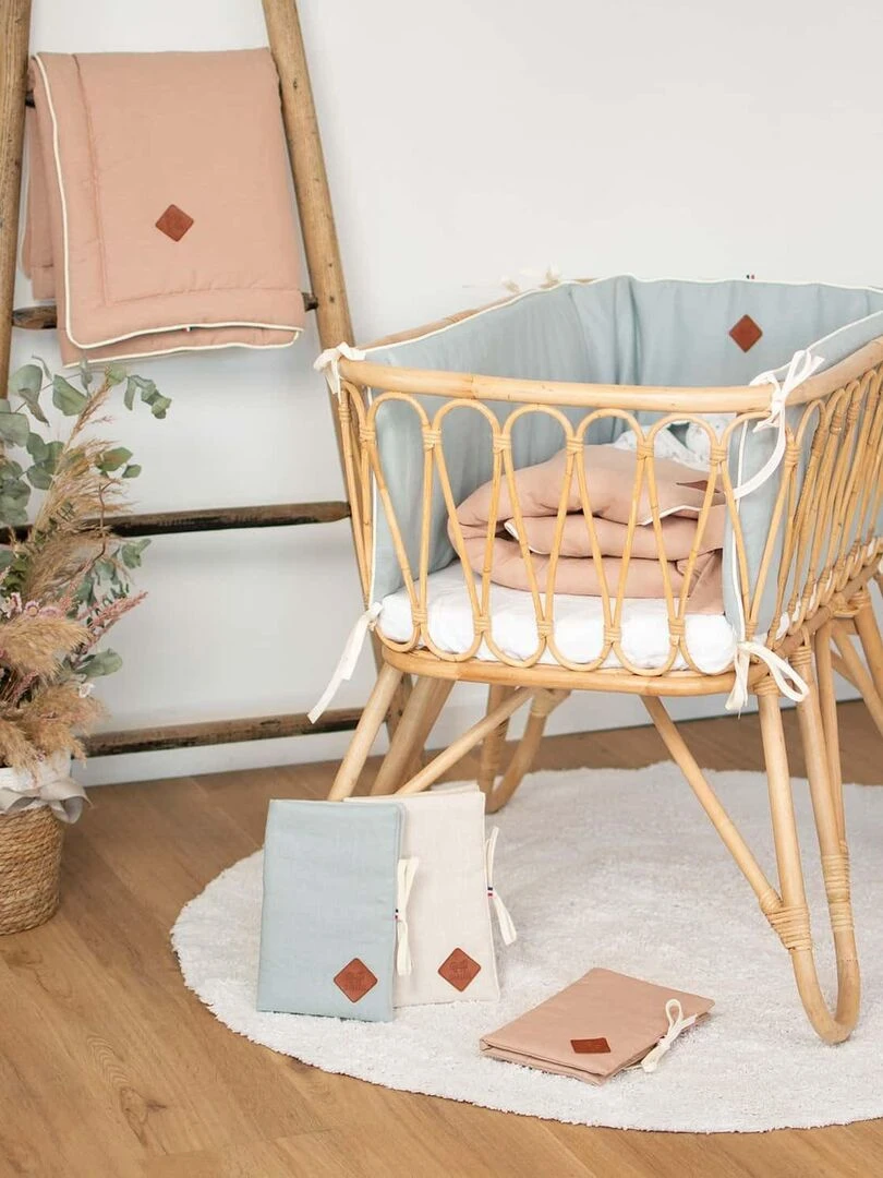 Bavoir bébé en Lin Ecru