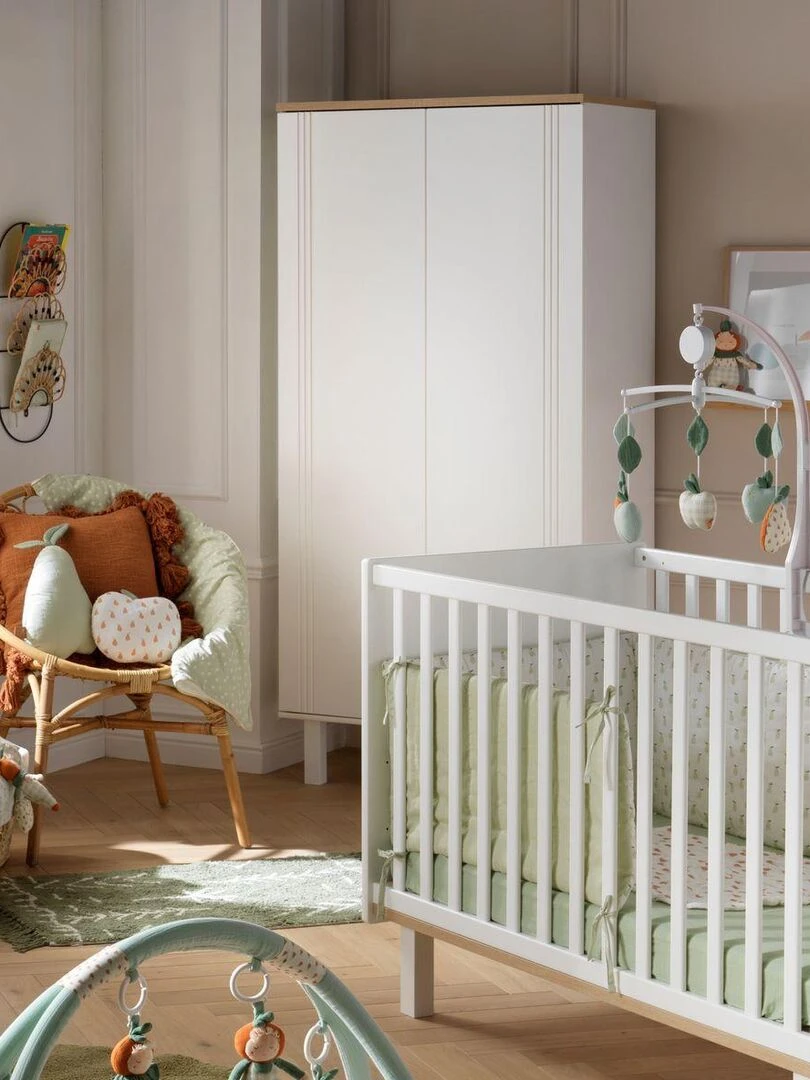Armoire 2 portes avec rainures   SAUTHON   Blanc