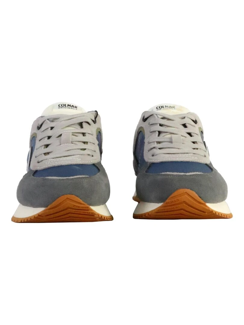 Basket Basse Cuir Colmar Travis Plus Shade   Bleu