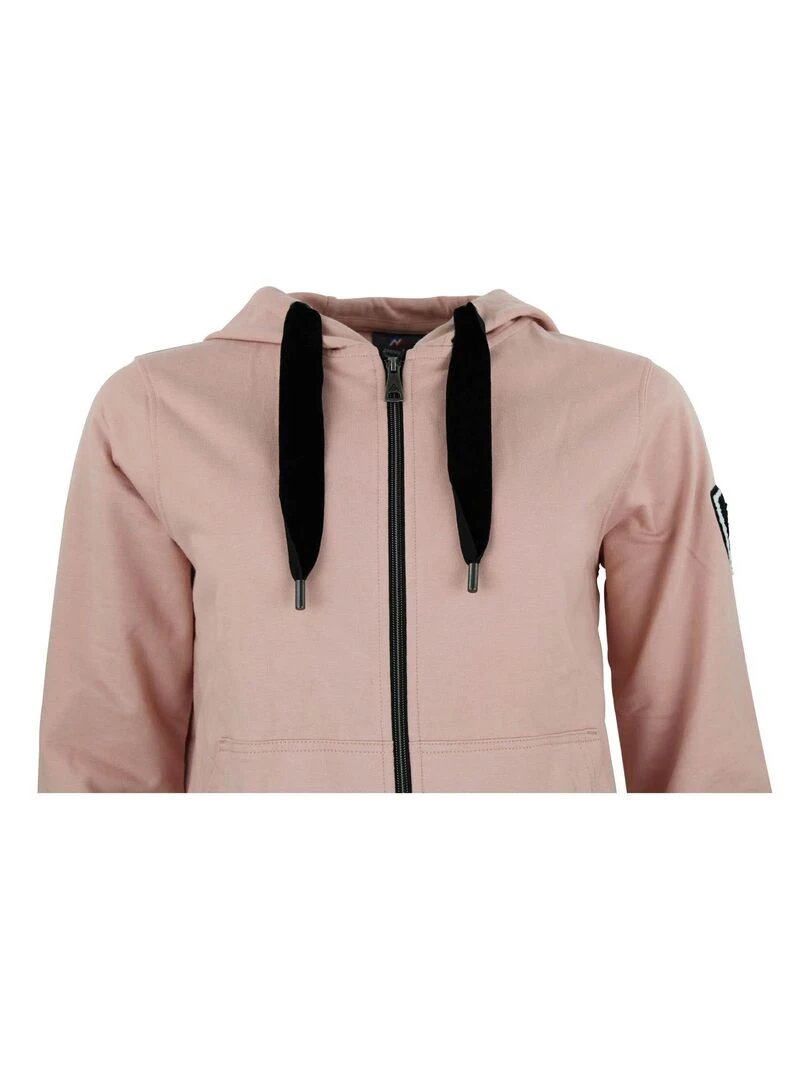Sweat zippé à capuche femme ACLARA   Rose