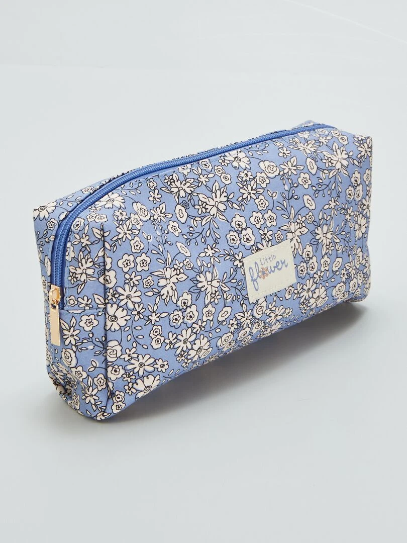 Trousse de toilettes imprimé liberty Bleu