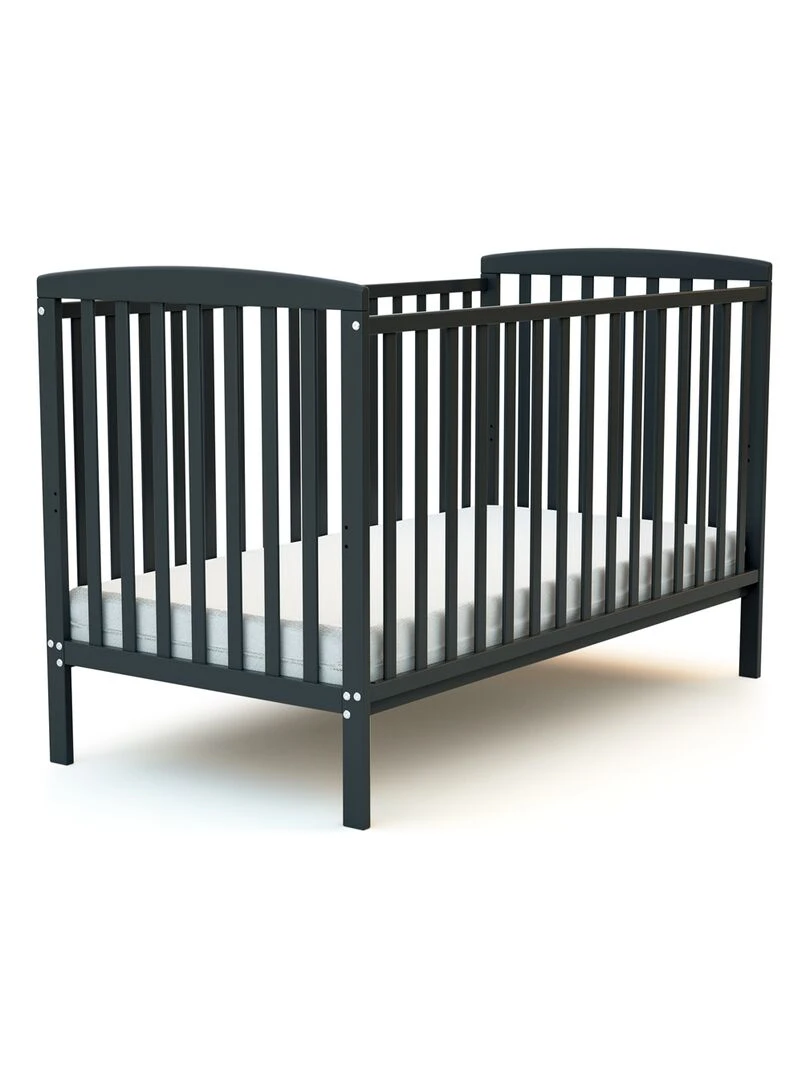 AT4 Lit bébé 70x140 CONFORT Gris foncé