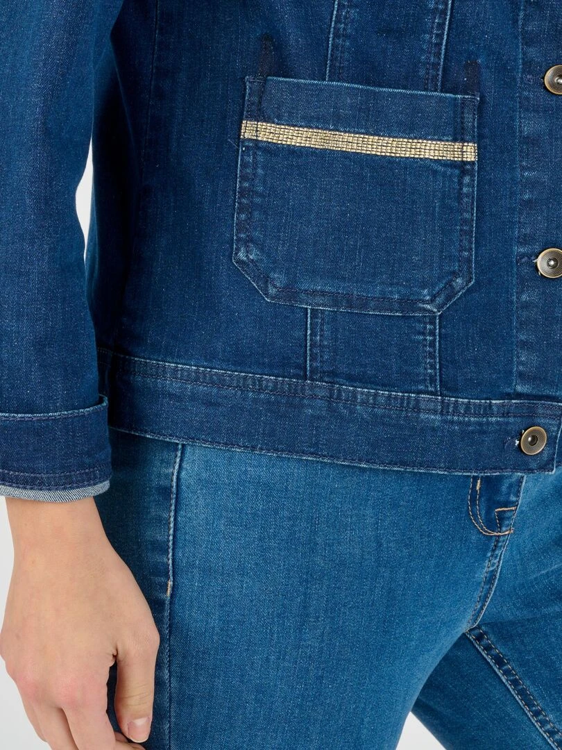 Veste jean finitions brillantes   Damart   Bleu
