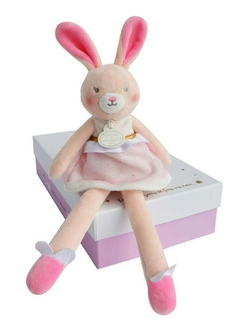 doudou Doudou et compagnie Lapin Rose DC3395 Fais un Vœu Pantin Rose