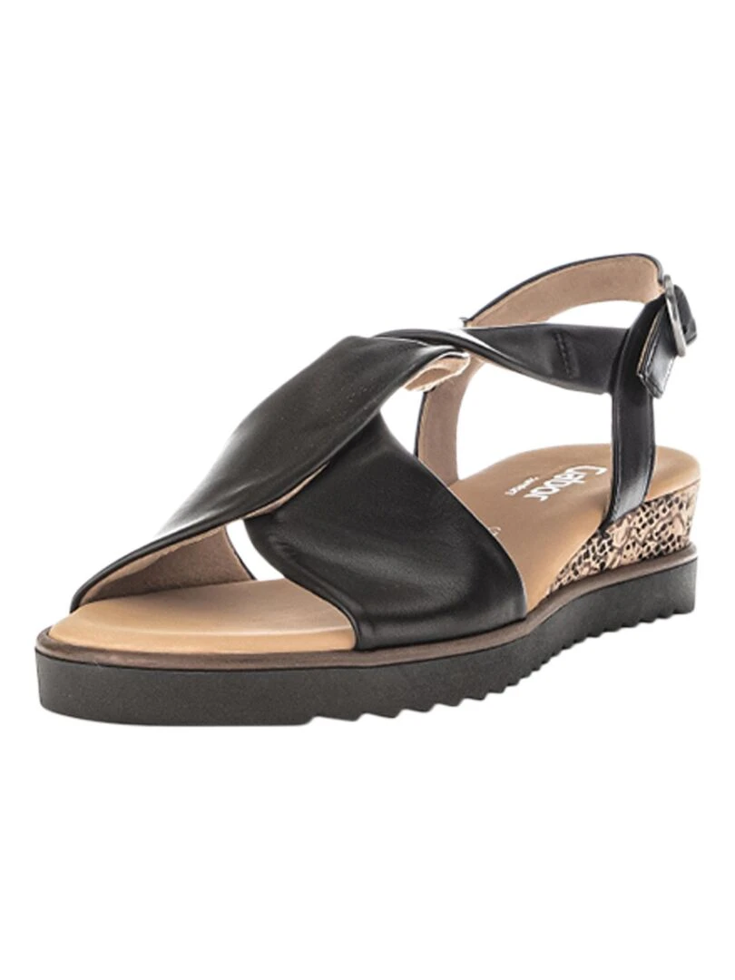 Sandale Cuir Gabor Lammnappa   Noir