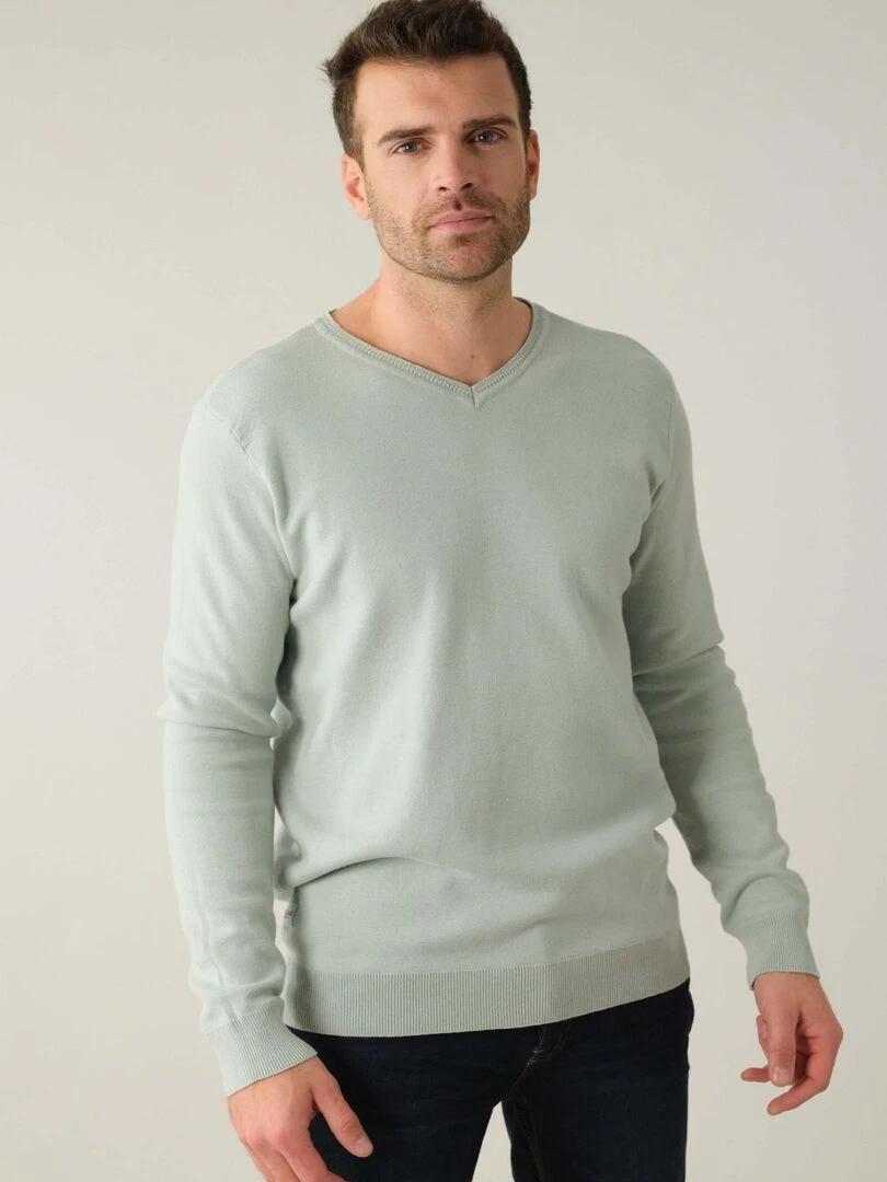 Pull en maille pour homme 'Deeluxe' Vert tilleul