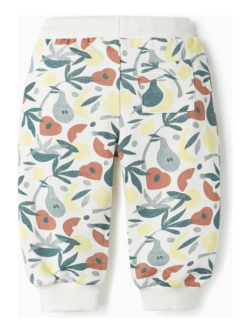 Pantalon en coton pour bébé garçon 'Fruits' SICILIAN DAYS Blanc