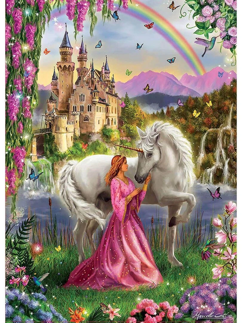 Puzzle 500 pièces : Fée et Licorne N/A