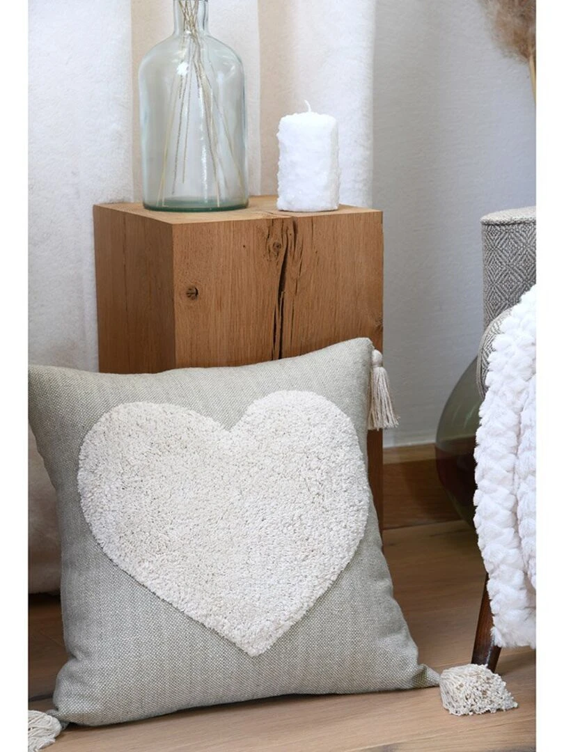 Coussin 40x40 cm Hayden naturel coton   Beige