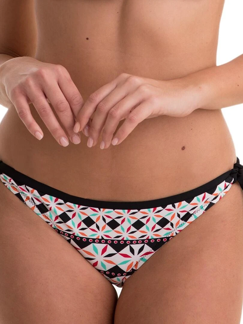 Bas de maillot de bain avec nouettes Tulipán Blanc
