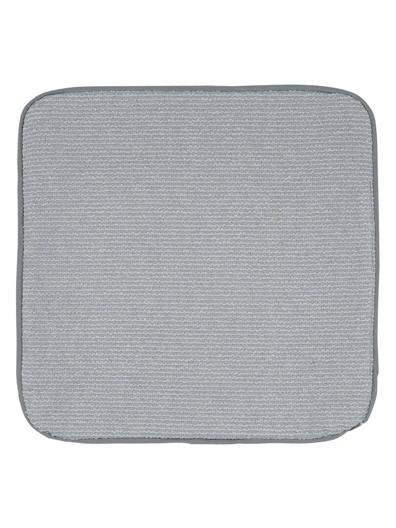 Housse de coussin passepoilée Gris clair