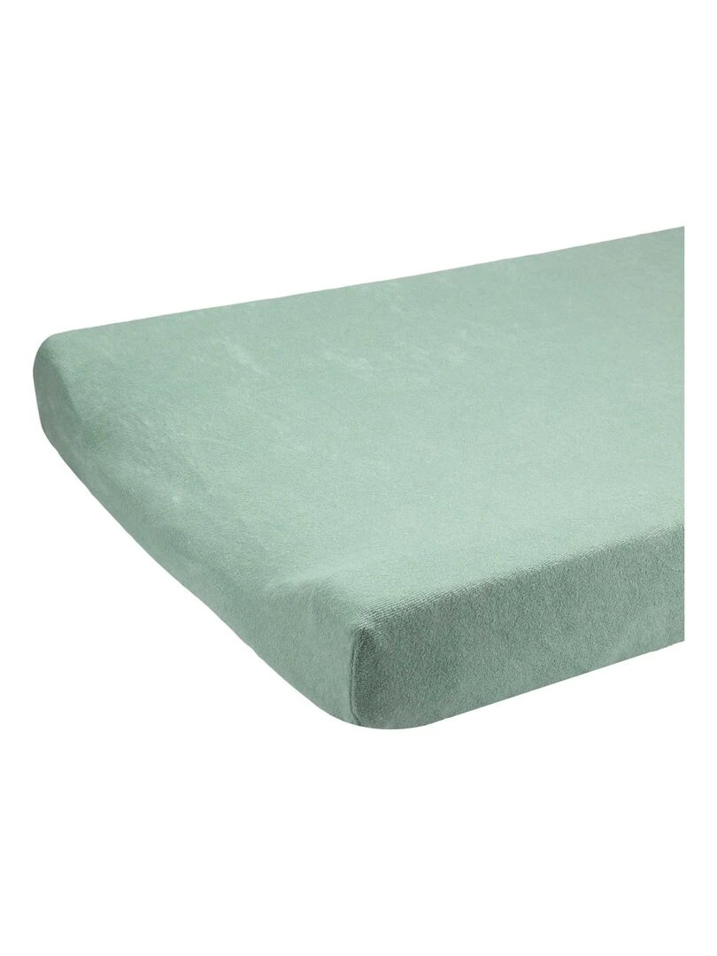 Housse de matelas à langer bébé Trois Kilos Sept Vert olive