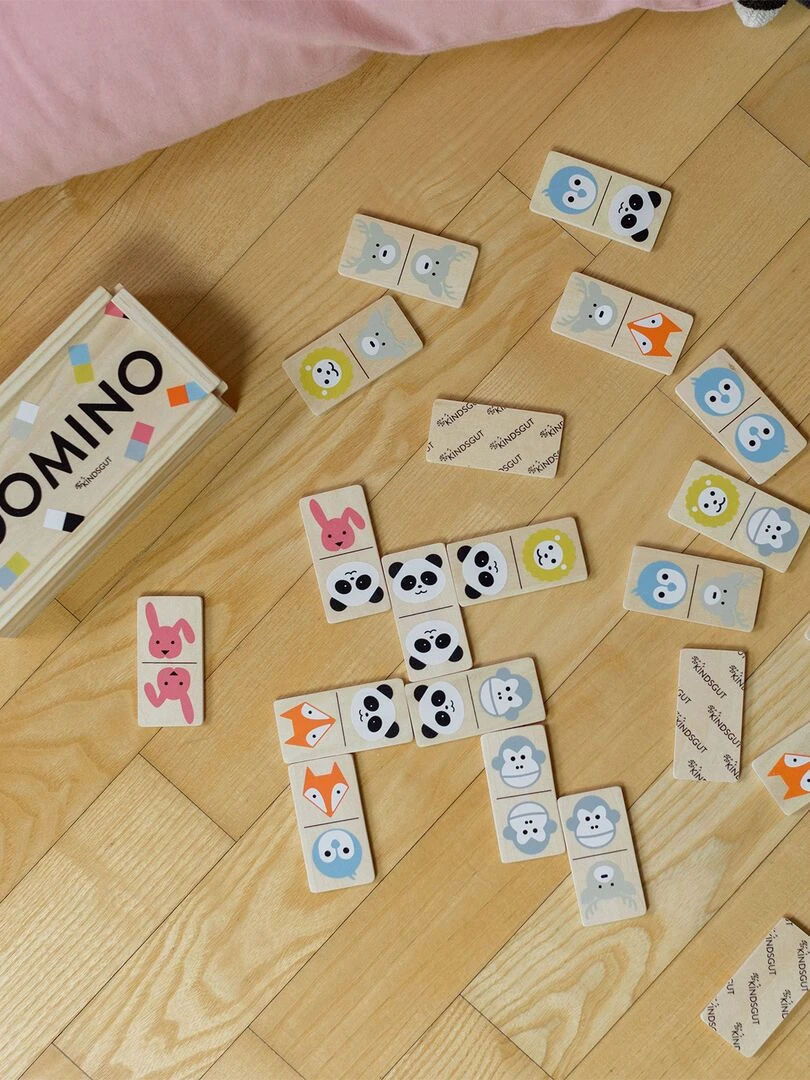 Domino Animaux en bois Multicolore