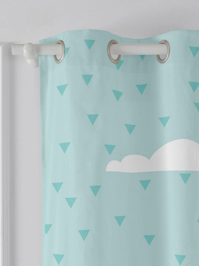 Rideau Panda garden blue "Happyfriday"   Bleu