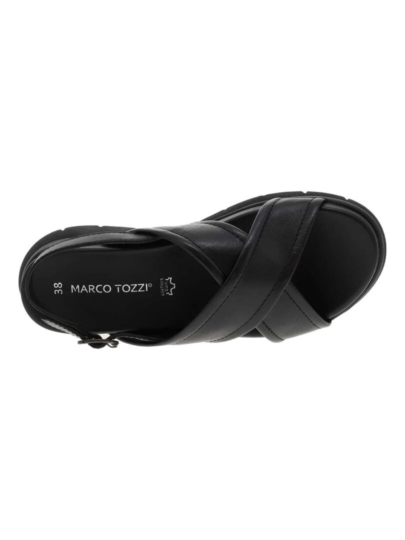 MARCO TOZZI   Nu pieds cuir   Noir