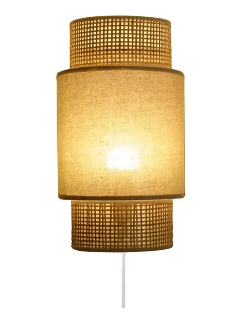 Applique incurvée rotin tissu beige   Beige