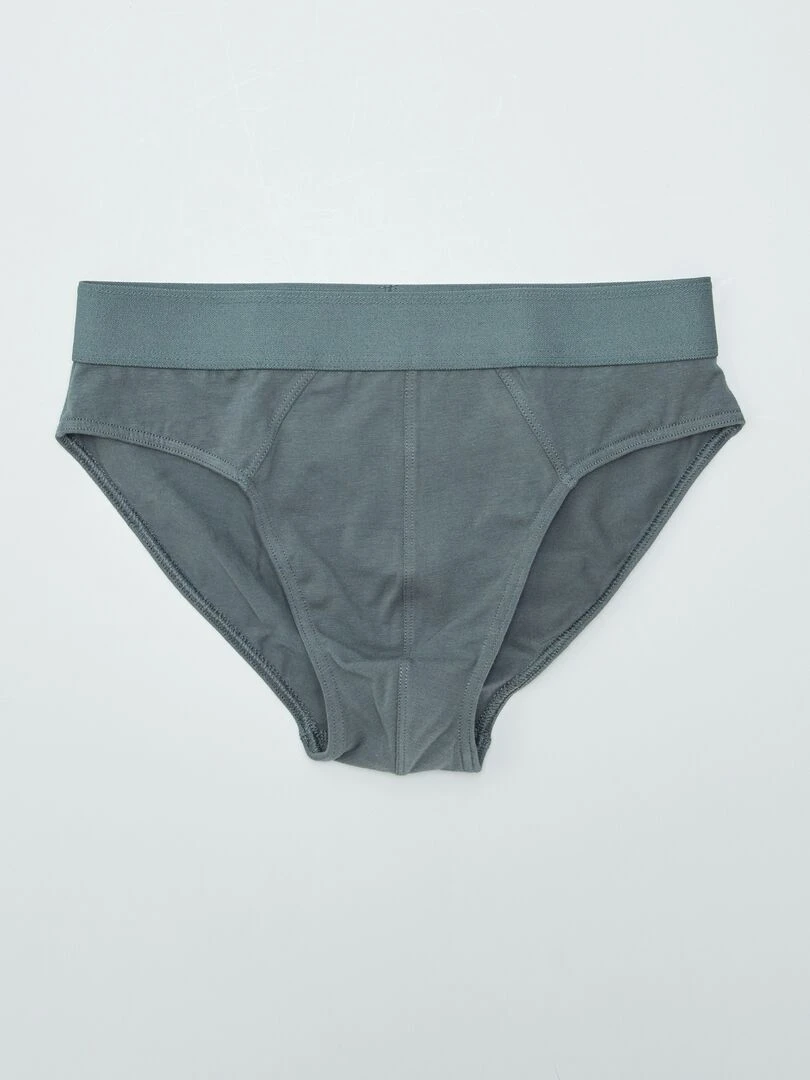 Lot de 3 slips unis   Vert/gris