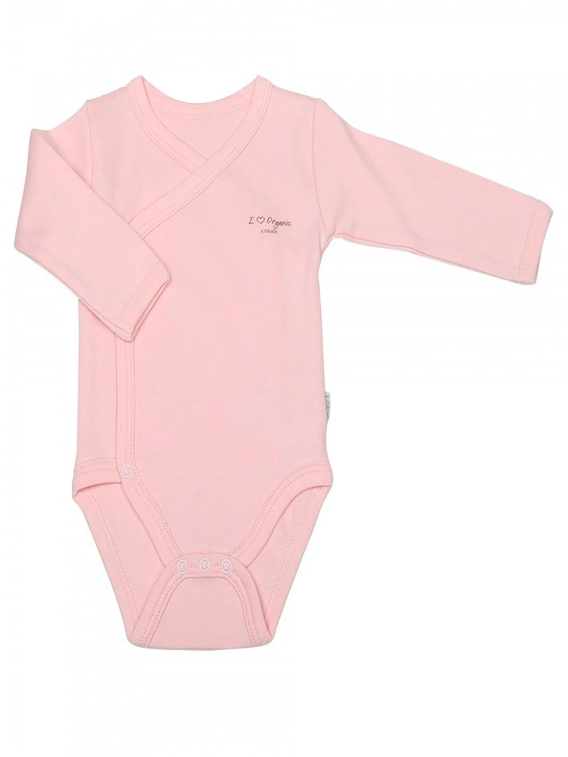 Body Manches Longues en Coton Bio Modèle BASIC Rose