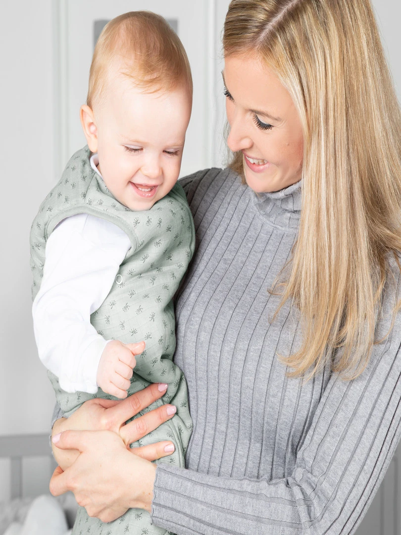 ROBA Organic Gigoteuse Bébé "Lil Planet"   Sac de Couchage D'été   Vert Givré   Vert d'eau