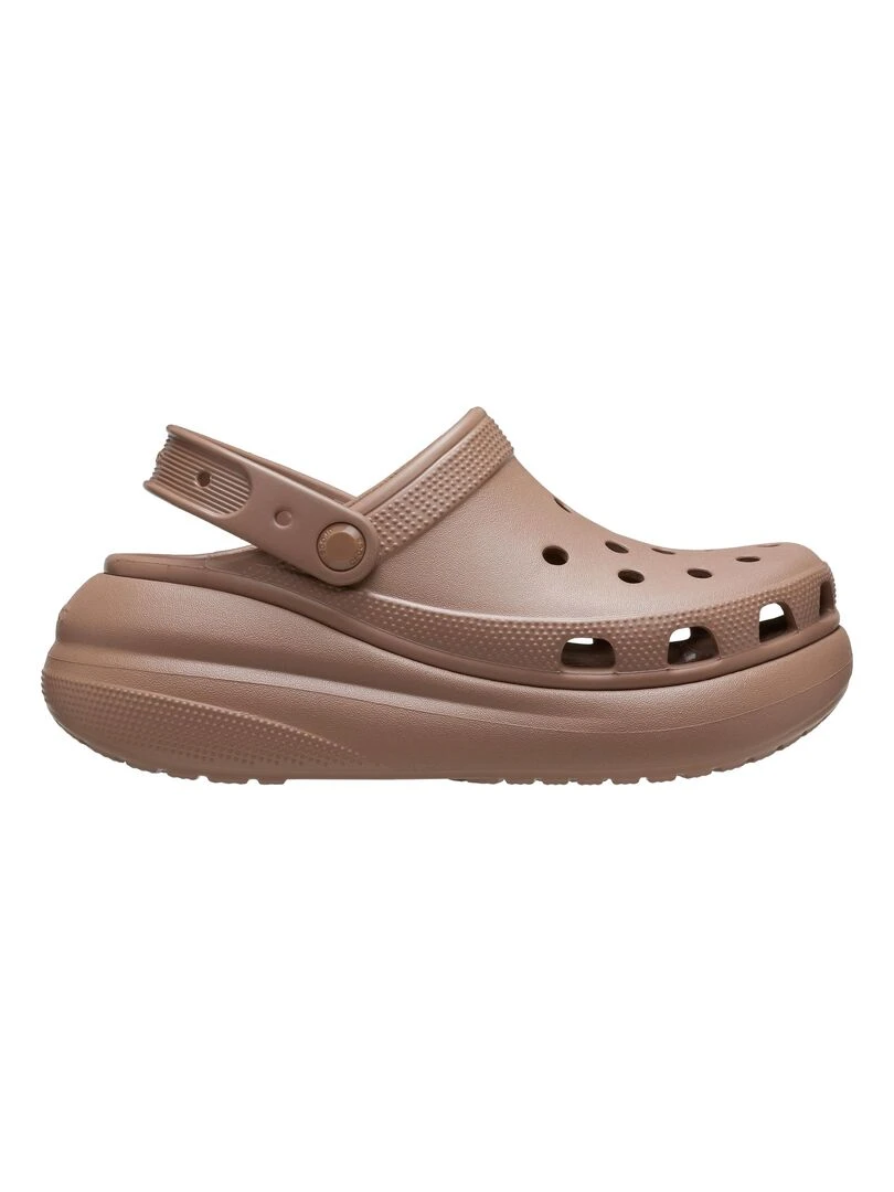 Sabot à Enfiler Crocs Classic Crush Clog   Marron