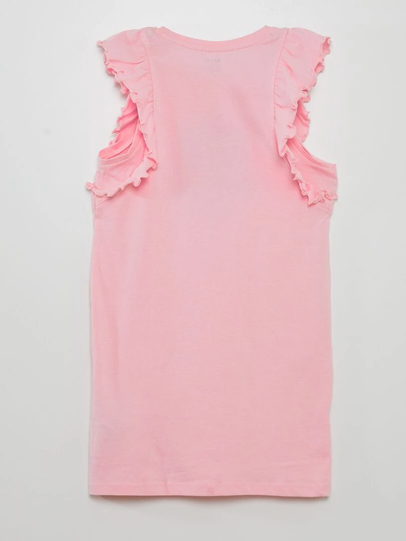 Robe en jersey avec manches volantées   Grafik Edition   Rose