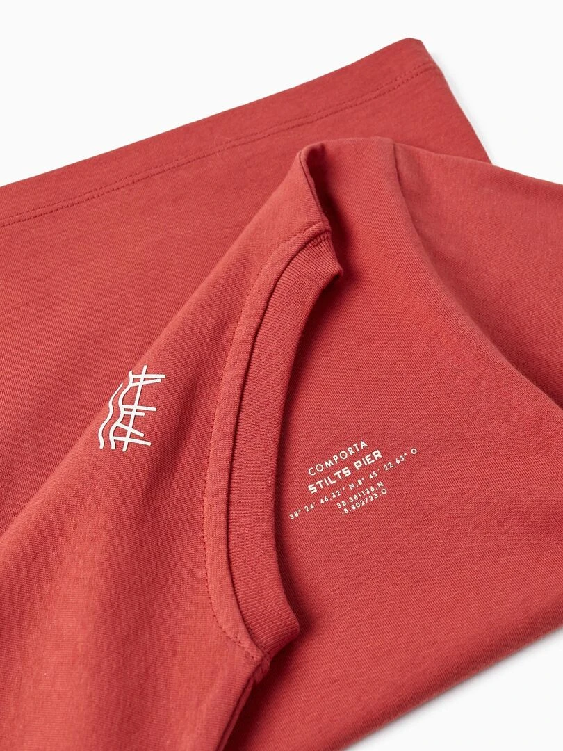 T shirt en coton pour garçon 'Comporta' manches courtes   Rouge