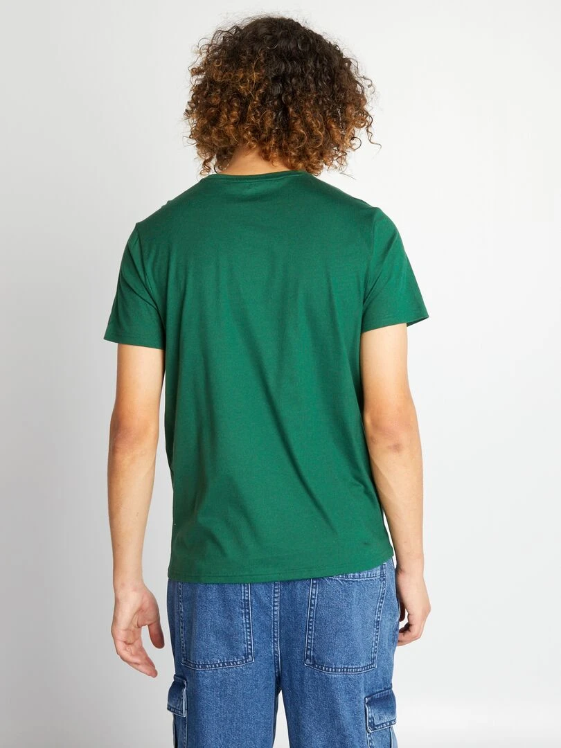 Tee shirt en jersey avec imprimé   Vert