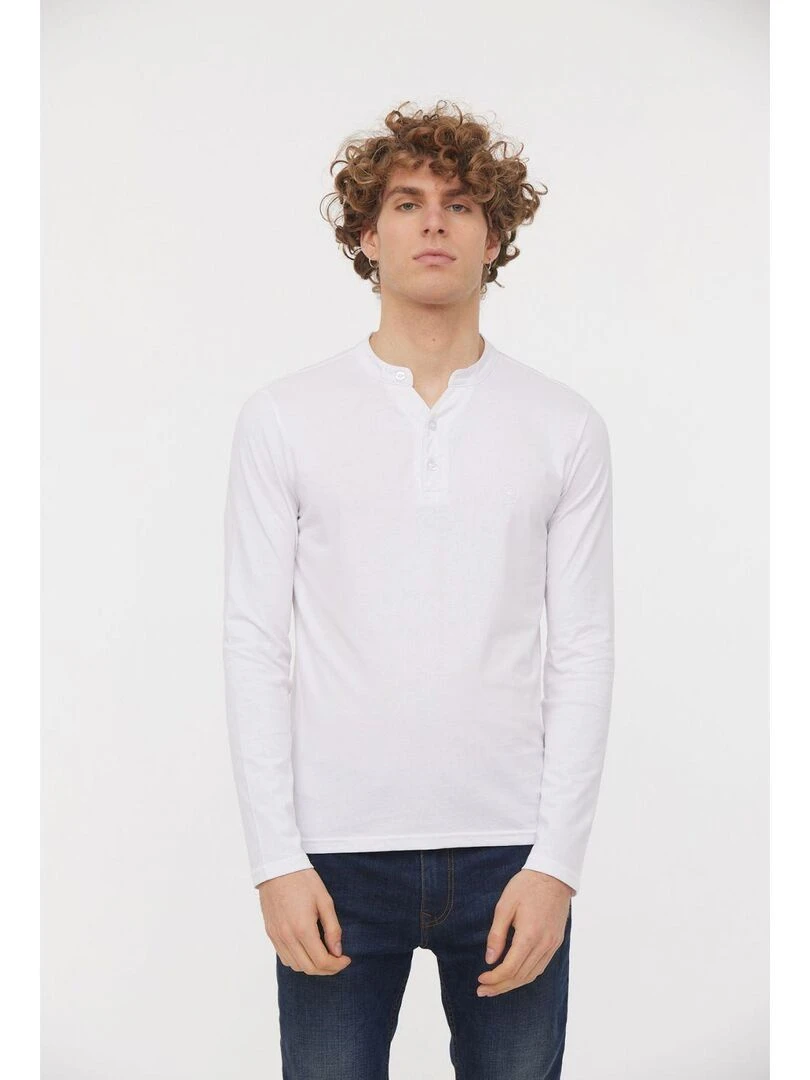 Lee Cooper T Shirt manches longues coton regular ASILO Blanc