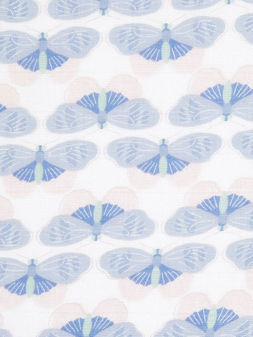 Lot de 4 maxi langes en coton Deco dream (120 x 120 cm)   Bleu