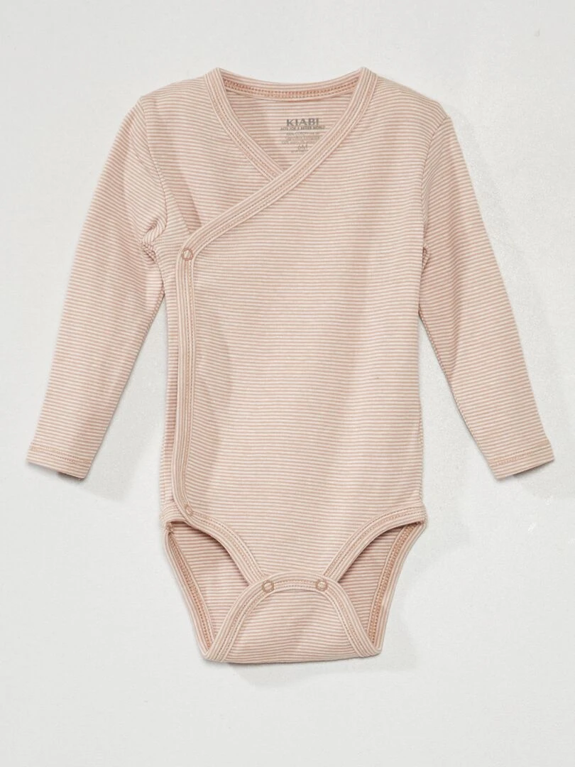 Lot de 3 bodies en maille côtelée   3 pièces   Gris