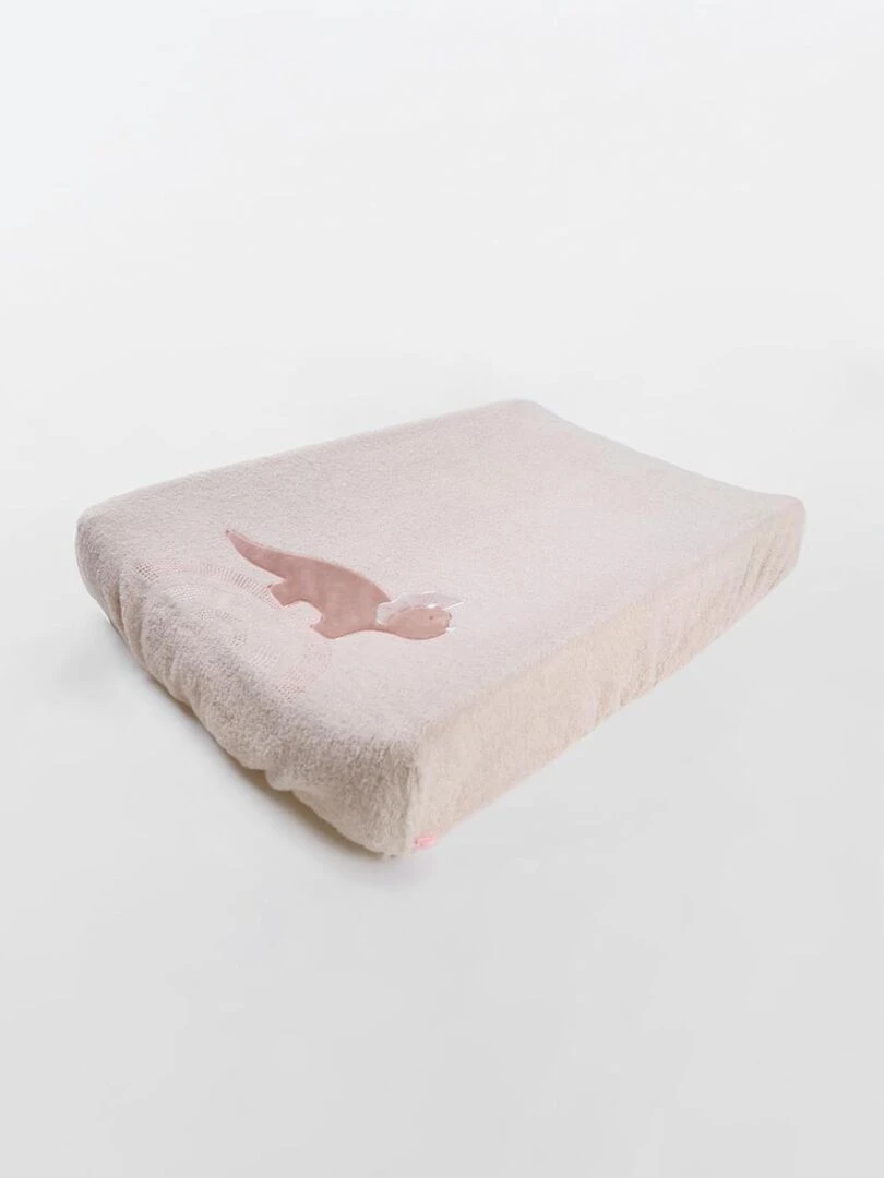 Matelas à langer Popsie avec housse élastique en éponge poudré Noukie's Rose