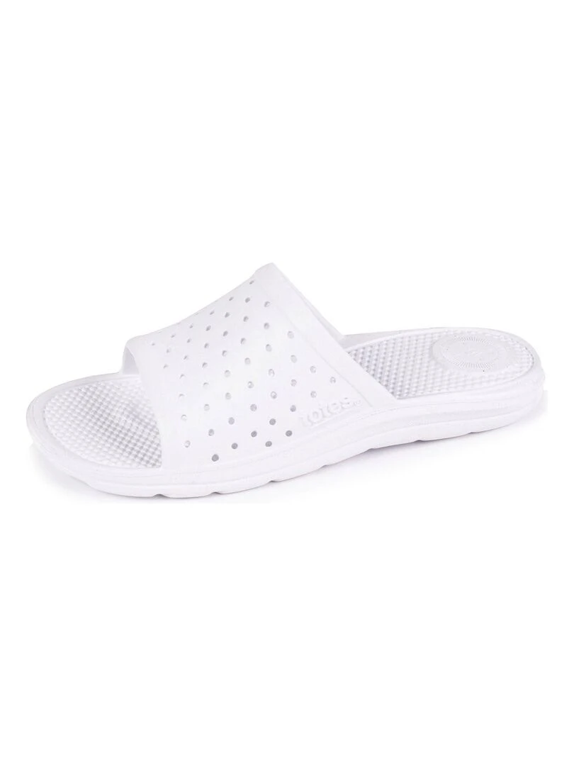 Mules claquettes Femme ajourées Blanc Blanc