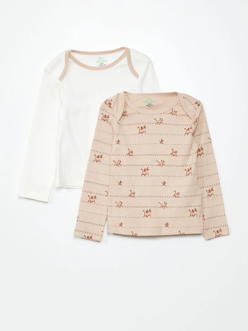 2 tee shirts 'Disney' Blanc/beige