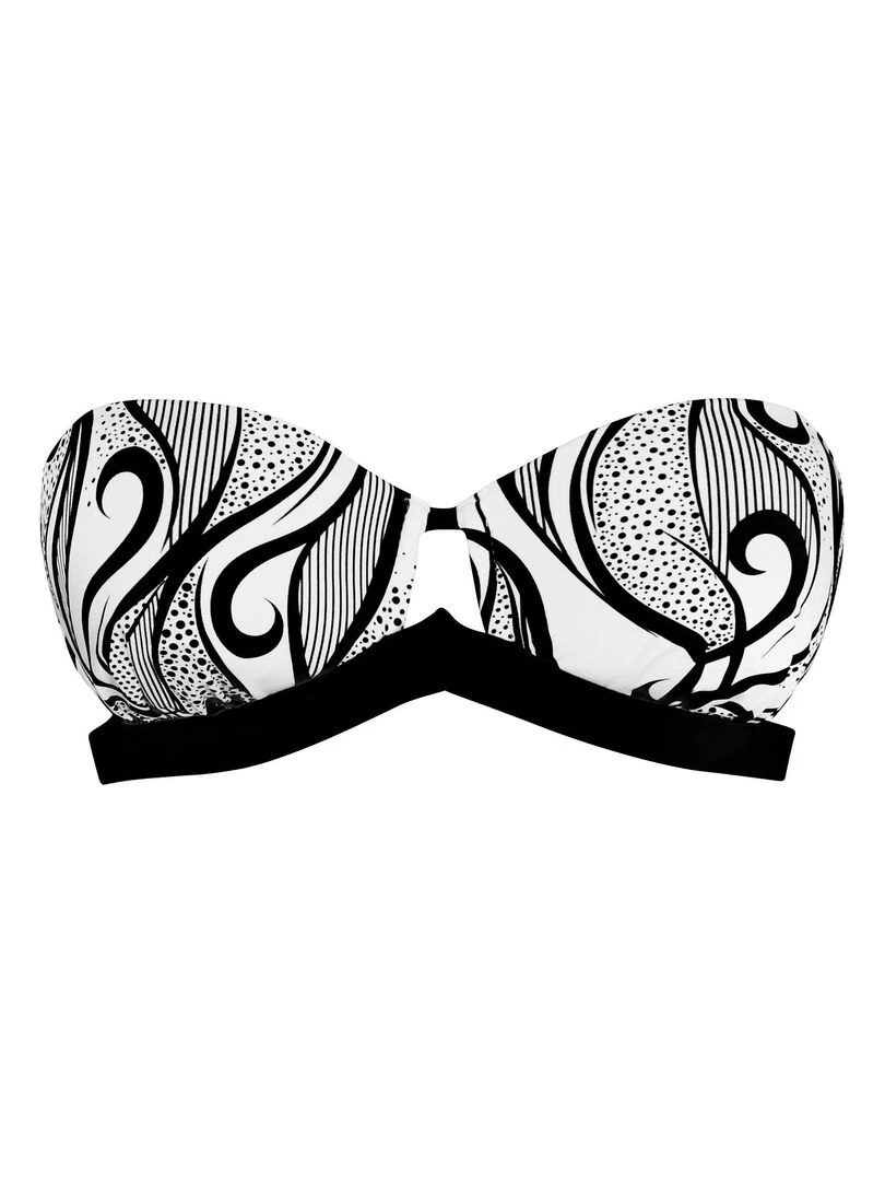 Haut maillot de bain bandeau préformé Elixir   Noir