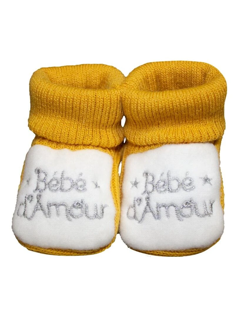 Chaussons "BB D AMOUR" LES CHATOUNETS Moutarde