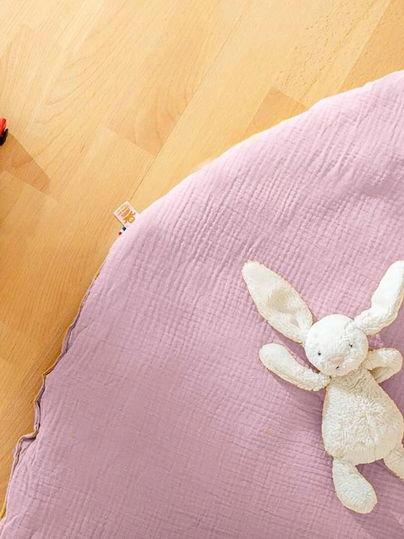 Tapis d'Eveil Havane en Coton Bio Rose   Rose