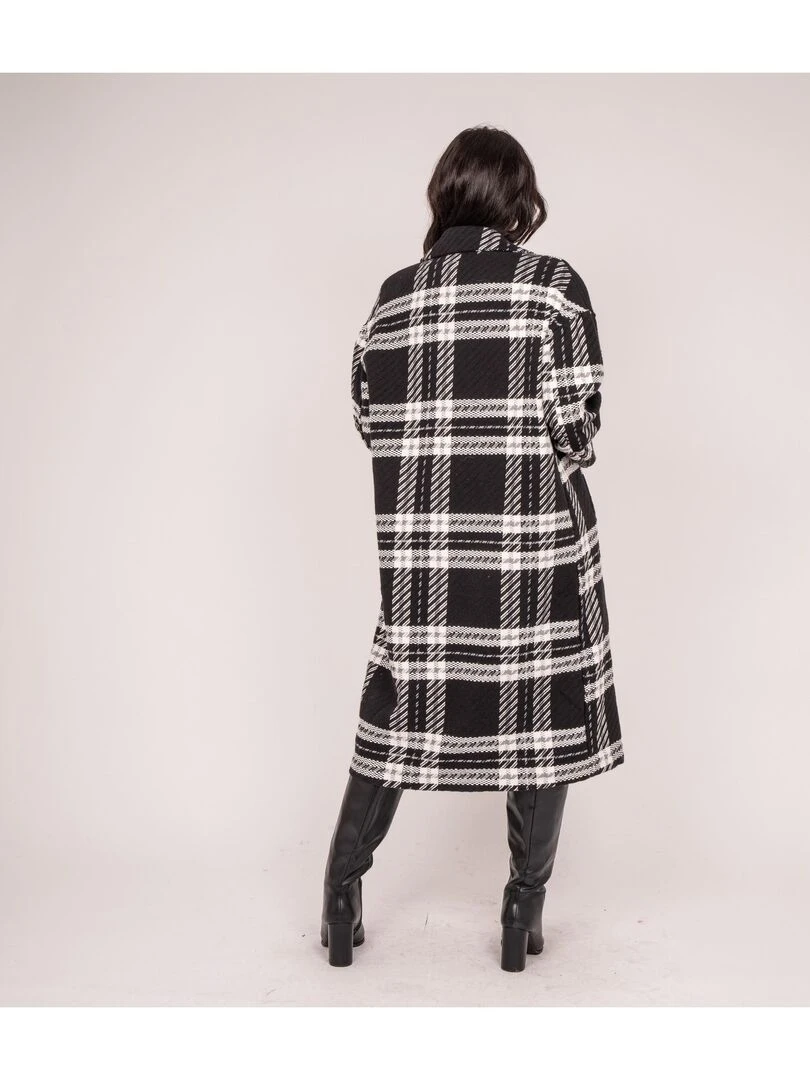 Manteau carreaux URENO Noir