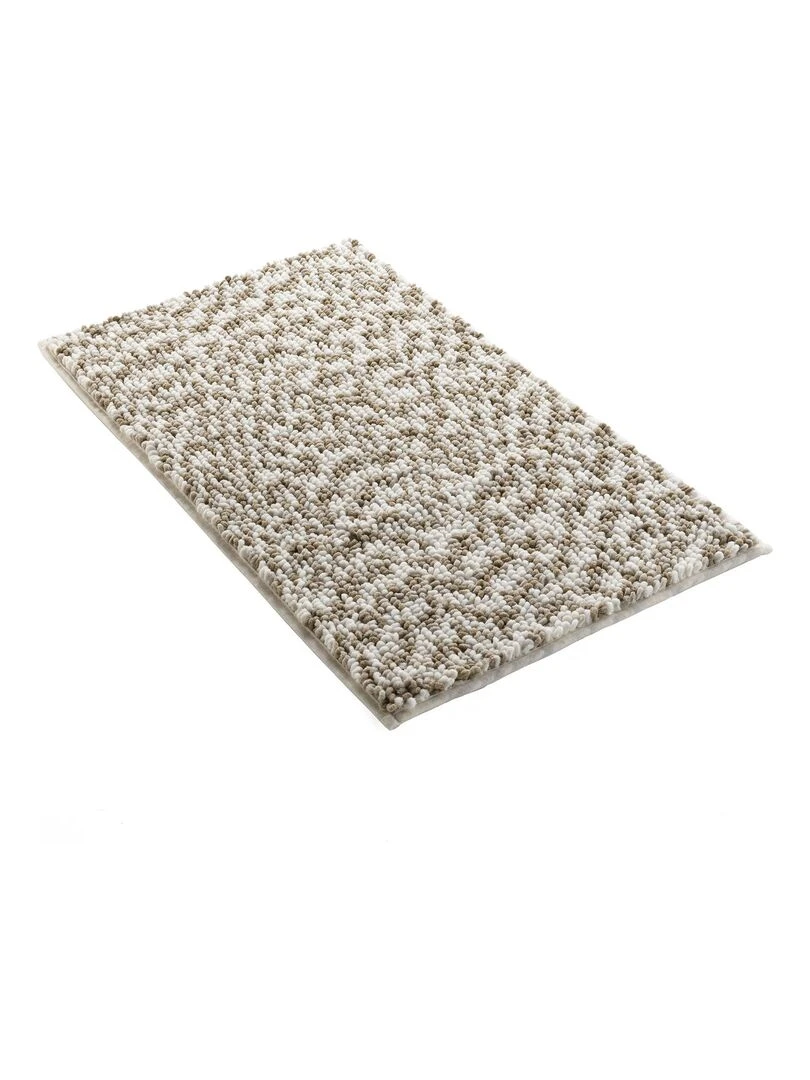 Tapis de Bain en microfibre tricolore Ecru