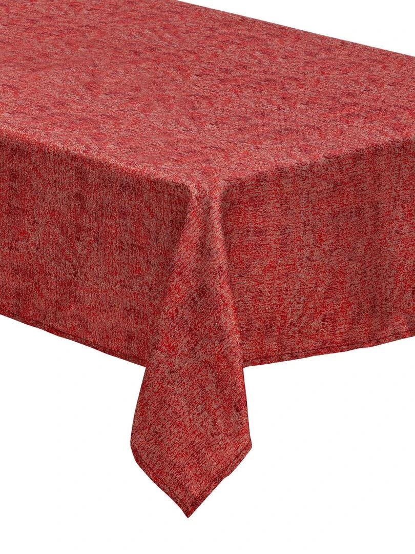 Nappe rouge et or en jacquard Rouge