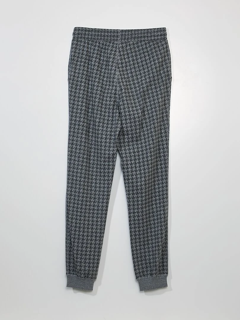 Pantalon de pyjama imprimé fantaisie Gris pied de poule