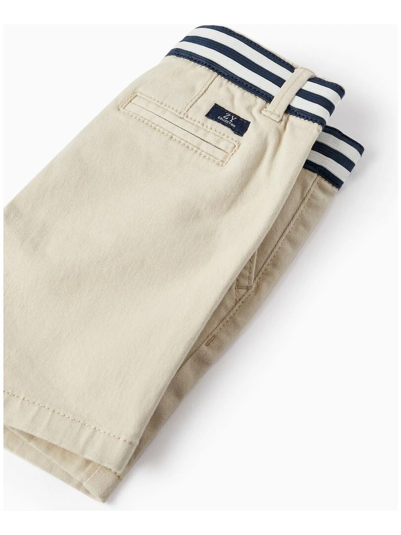 Shorts Chino en sergé pour bébé garçon  ATLANTIC COMPANY   Beige clair