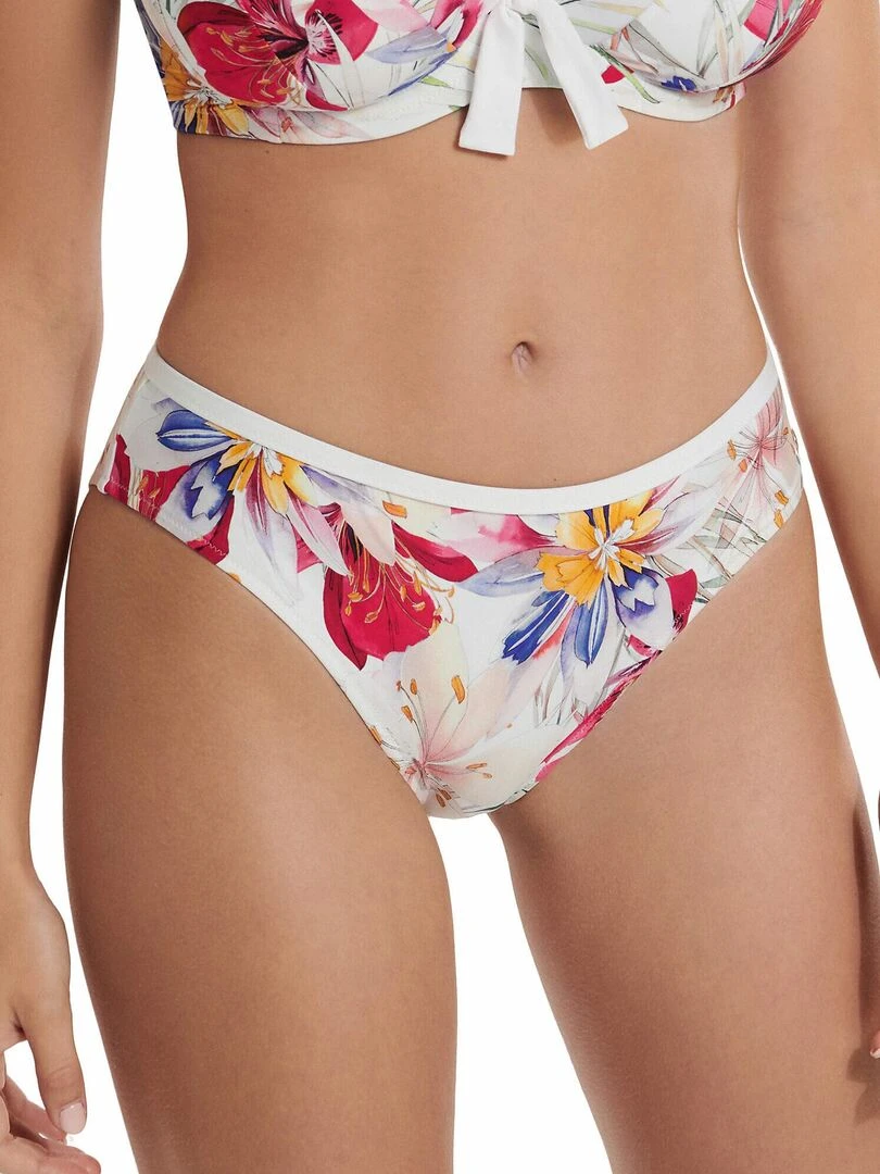Bas maillot slip de bain taille haute Tunis Blanc