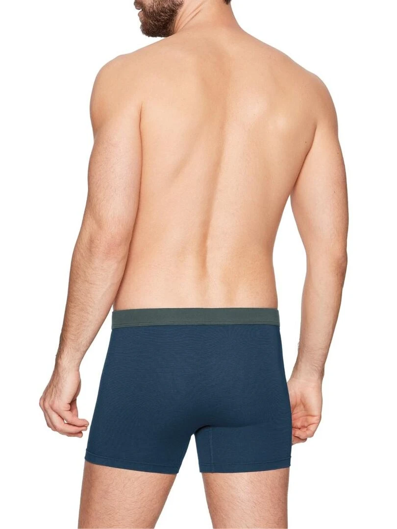 Boxer à ceinture tubulaire Asuka   Bleu