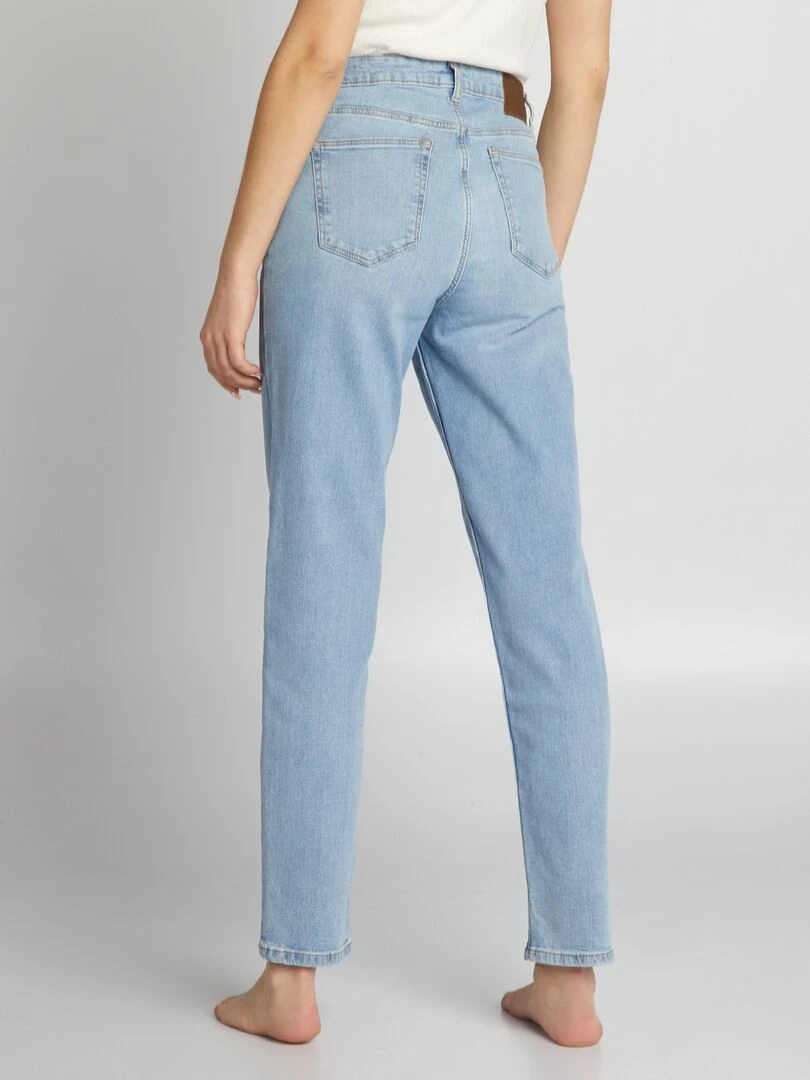 Jean regular taille haute   L30   Triple stone