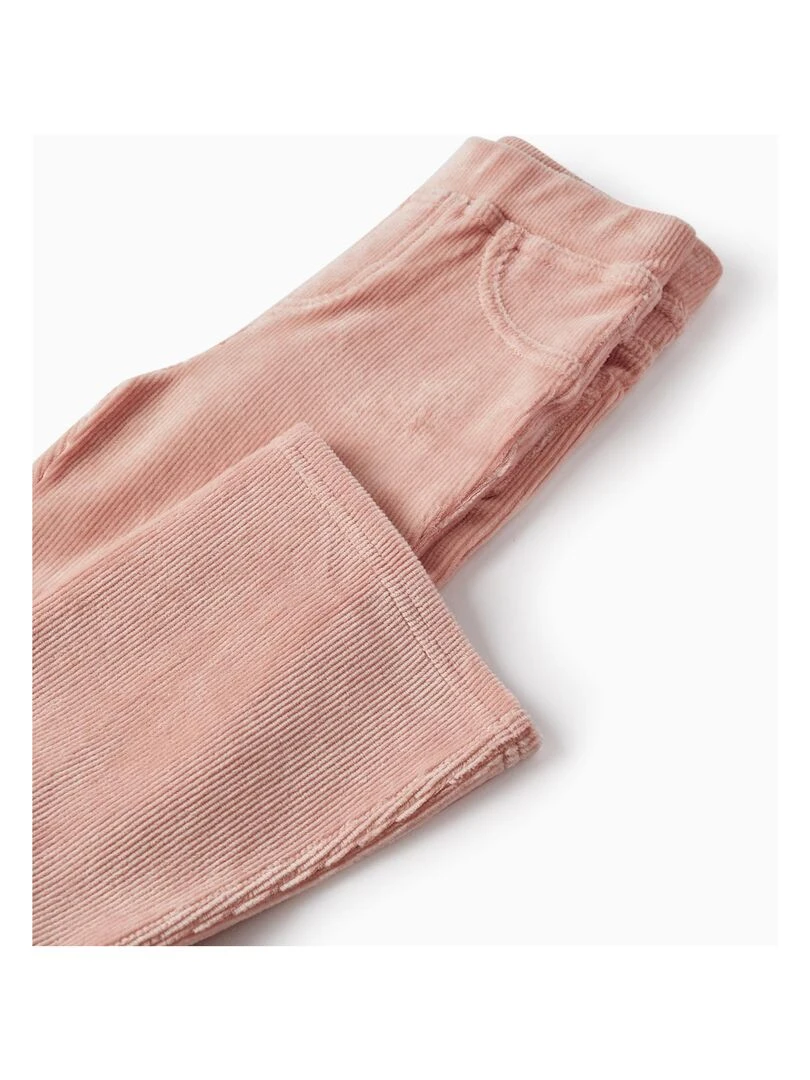Pantalon en velours côtelé pour fille  SWEET FROSTY DREAMS   Rose foncé