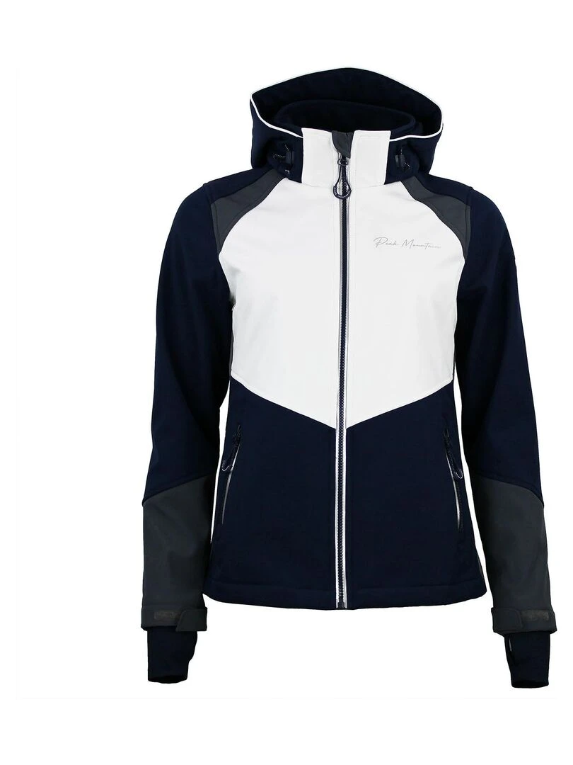 Blouson softshell femme AMETIS PEAK MOUNTAIN Bleu marine