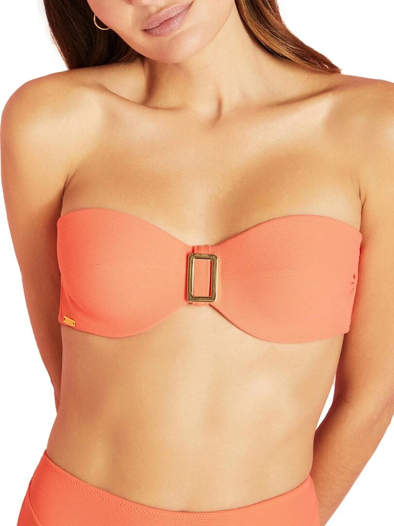 Haut maillot de bain bandeau Miami Orange corail
