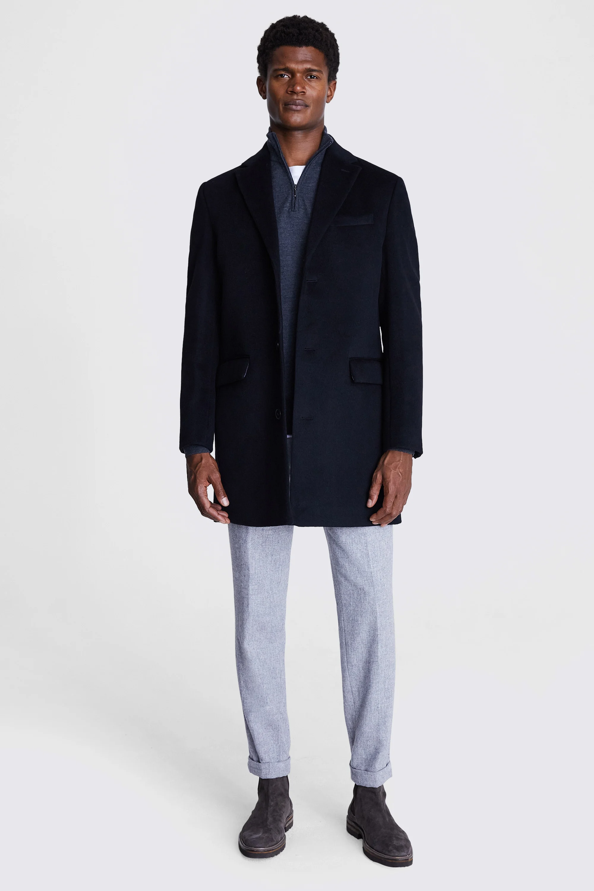 Chestnut Wool Cashmere Blend Overcoat   Buy Online at Moss
