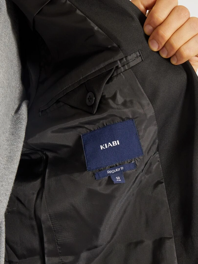Veste de costume regular en twill   noir